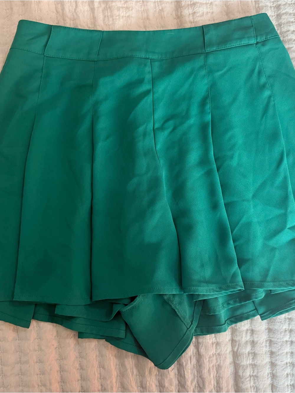 Sunday Best Green Pleated Mini Skort